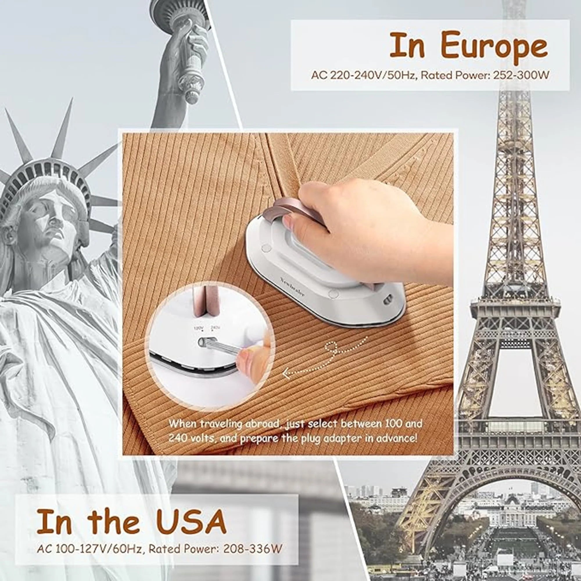 Dual Voltage Travel Iron