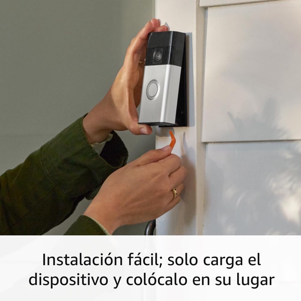 Timbre Inalámbrico  con Cámara - Video de cuerpo completo en Vivo, con audio bidireccional y alertas