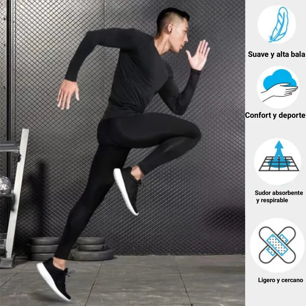 Lycra Fitness Malla Para Deportes y Yoga-Hombre