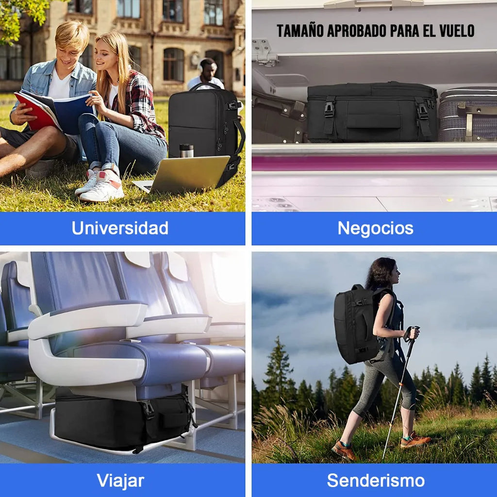 Mochila De Viaje Laptop 15.6 Pulgadas Aprobado Por Avión 10kg Antirrobo Impermeable Taygeer