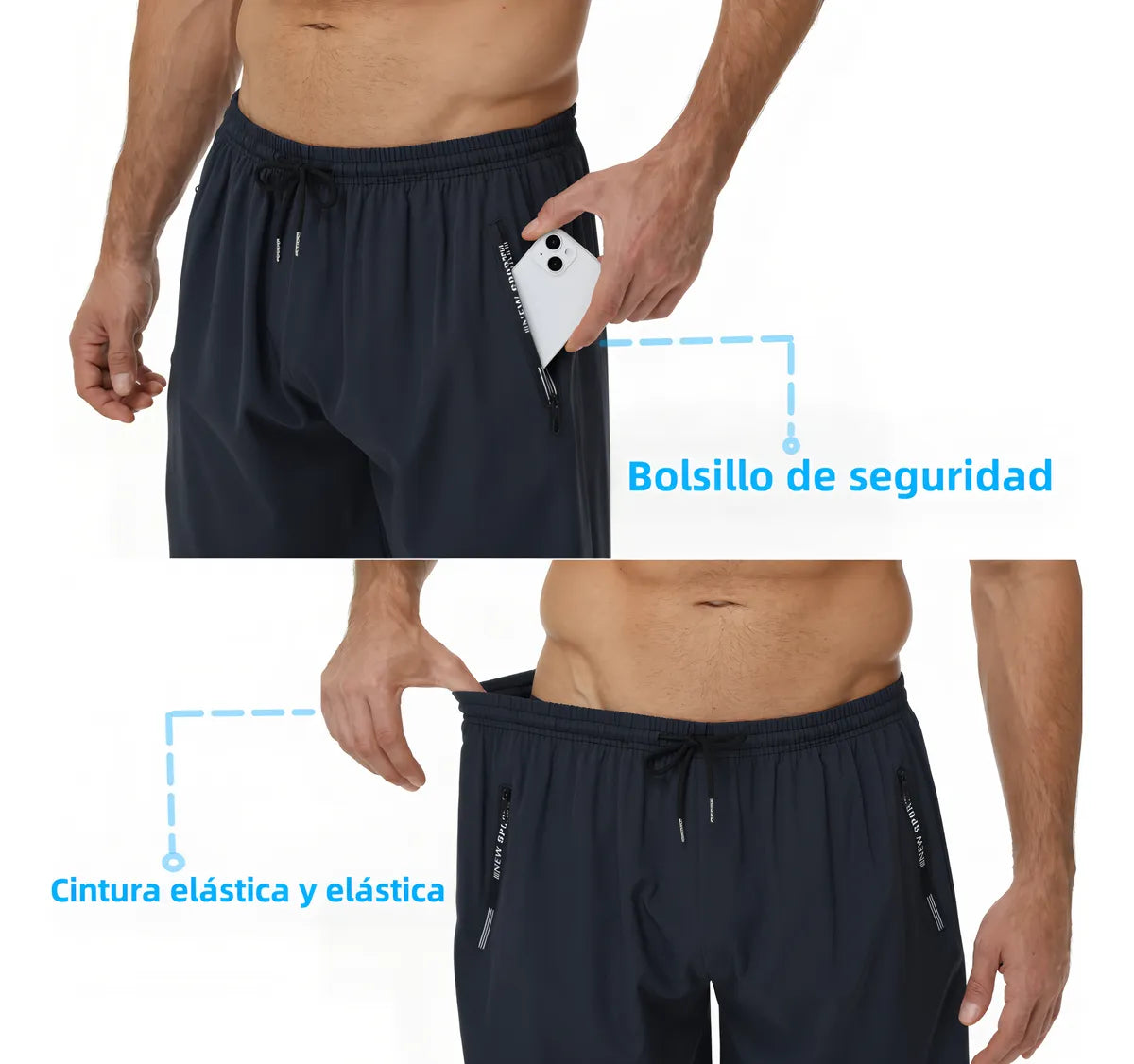 2 Pcs. Short Deportivo Versátil para Hombre