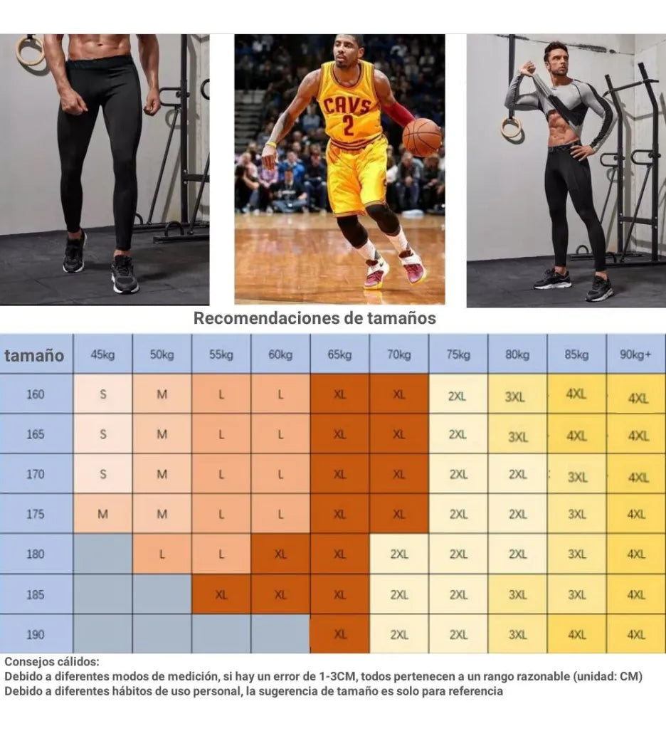 Lycra Fitness Malla Para Deportes y Yoga-Hombre