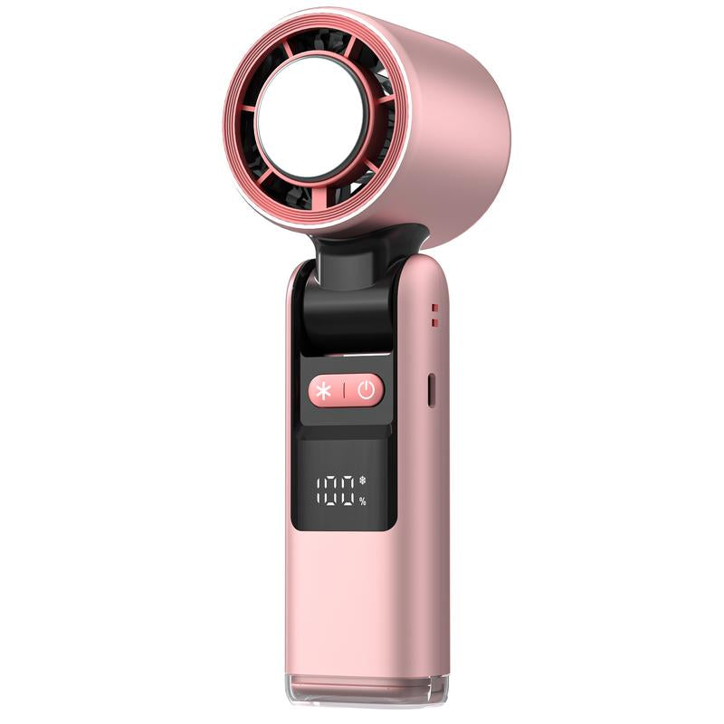ICE-FREEZE Cooling Fan (10M/S) | 3-In-1 Foldable Neck Fan | 100-Speed。Portable Handheld Turbine Fan, Suitable for Travel,Outdoor and Home Use.