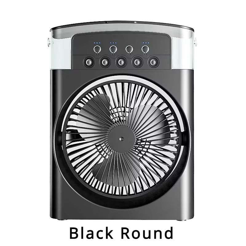Mist Fan Portable Fan Air Conditioners USB Electric Fan LED Night Light Water Mist Fun 3 in 1 Air Humidifie for Home